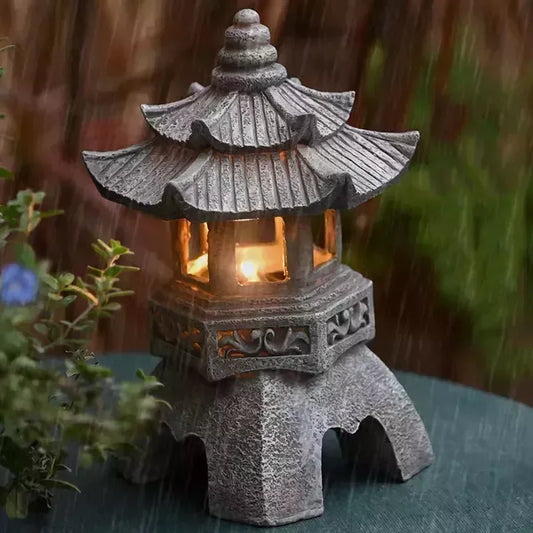 Pagoda Statue Outdoor Light